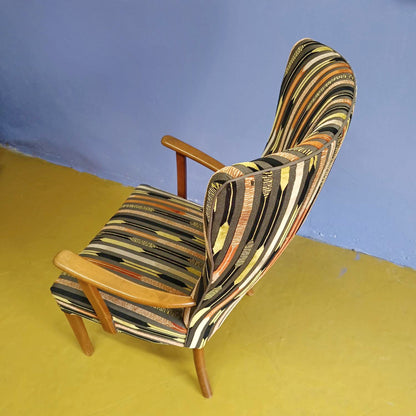 Poltrona design danese vintage anni 50 [83adt] misure L.70 H.107/48 P.70