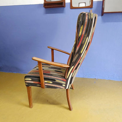 Poltrona design danese vintage anni 50 [83adt] misure L.70 H.107/48 P.70