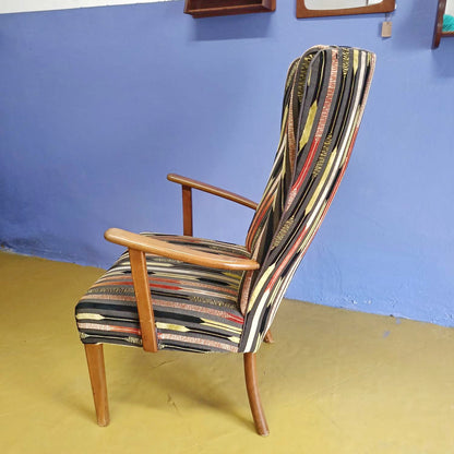 Poltrona design danese vintage anni 50 [83adt] misure L.70 H.107/48 P.70