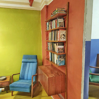 Libreria design danese vintage anni 60 [83jcas42800] misure L.84 H.200 P.40/20