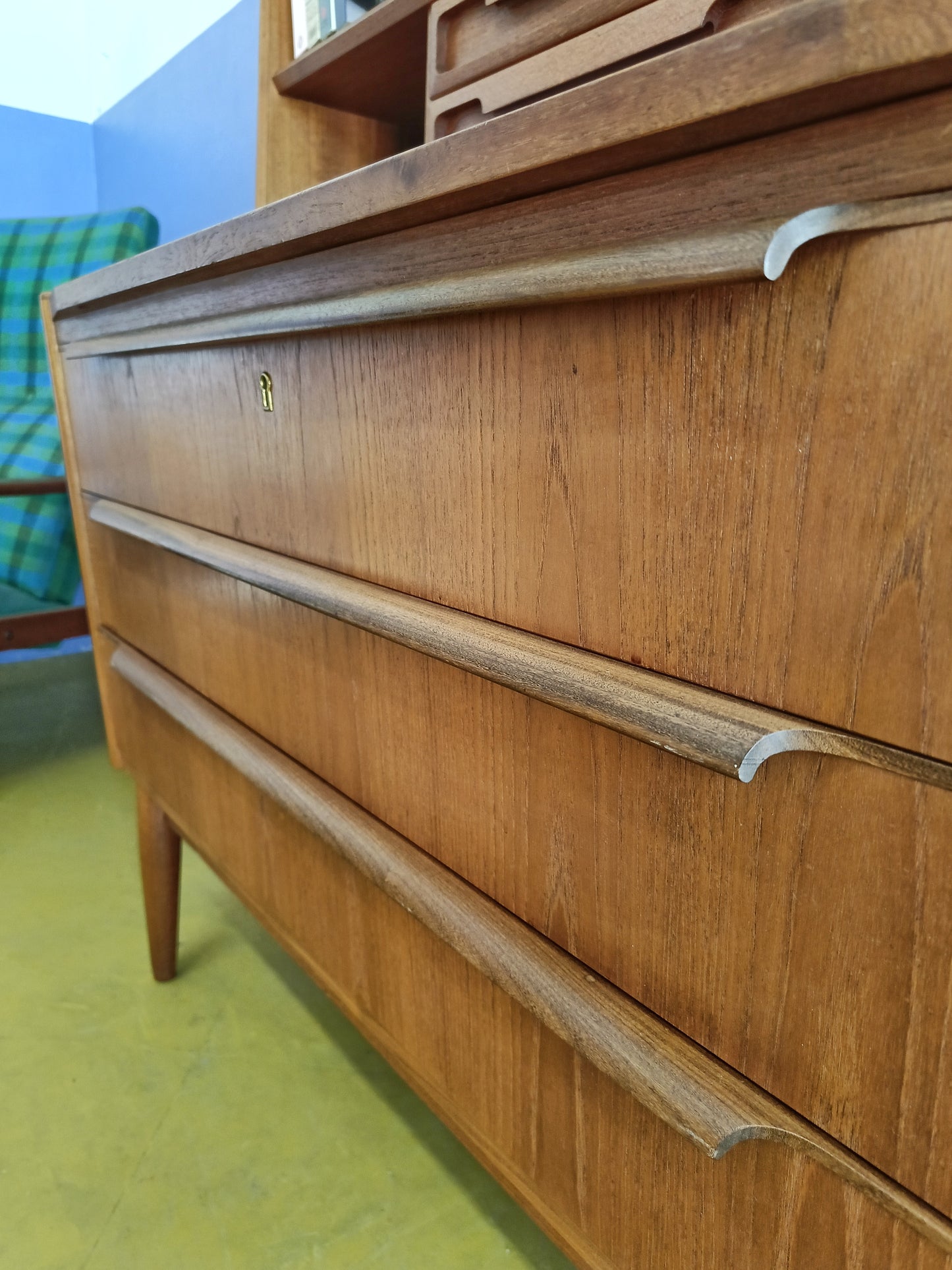 Libreria/scrittoio design danese vintage anni 50 [89ck1835] misure L.163 H.100 P.48
