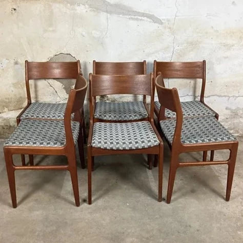 Sedie Funder Schmidt & Madsen design danese vintage anni 50 [ck1486]