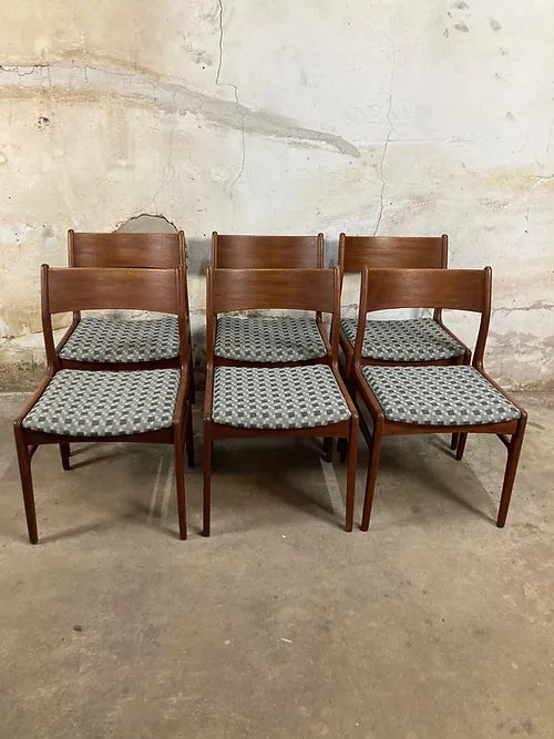Sedie Funder Schmidt & Madsen design danese vintage anni 50 [ck1486]