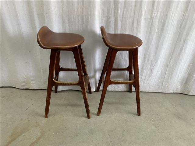 Sgabelli coppia Erik Buck vintage design danese anni 60 [j43763] misure su richiesta