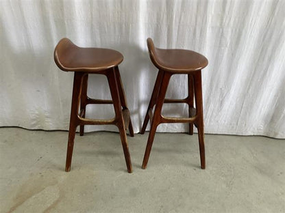 Sgabelli coppia Erik Buck vintage design danese anni 60 [j43763] misure su richiesta