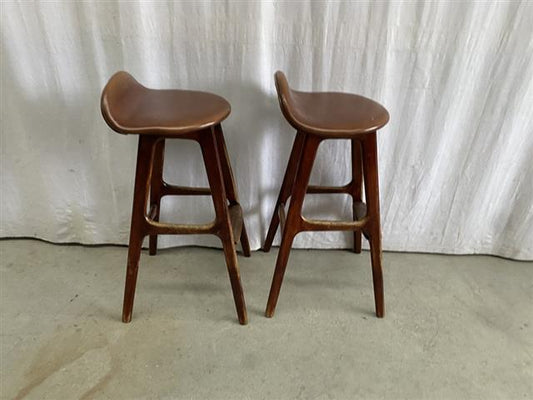 Sgabelli coppia Erik Buck vintage design danese anni 60 [j43763] misure su richiesta