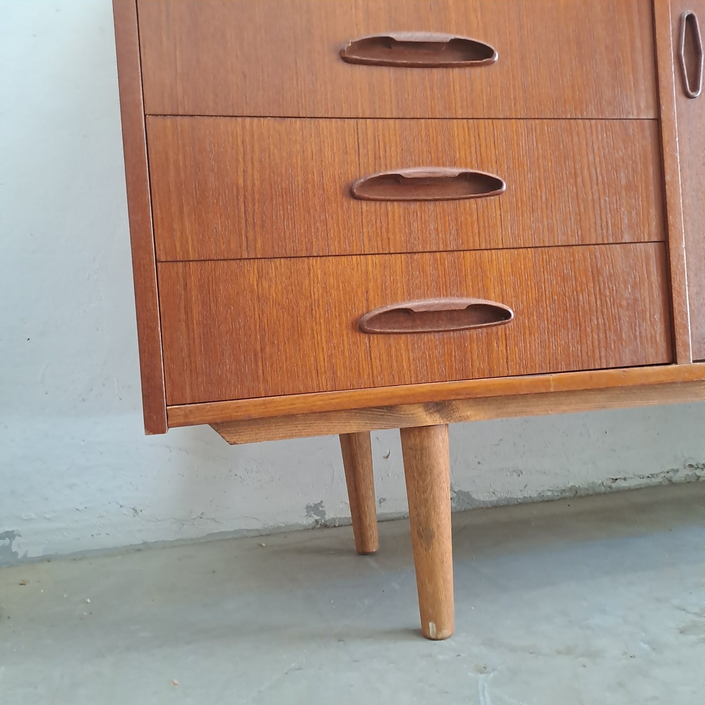 Sideboard design danese vintage anni 50 [75ck6-1298] misure L.199 H.84,5 P.40