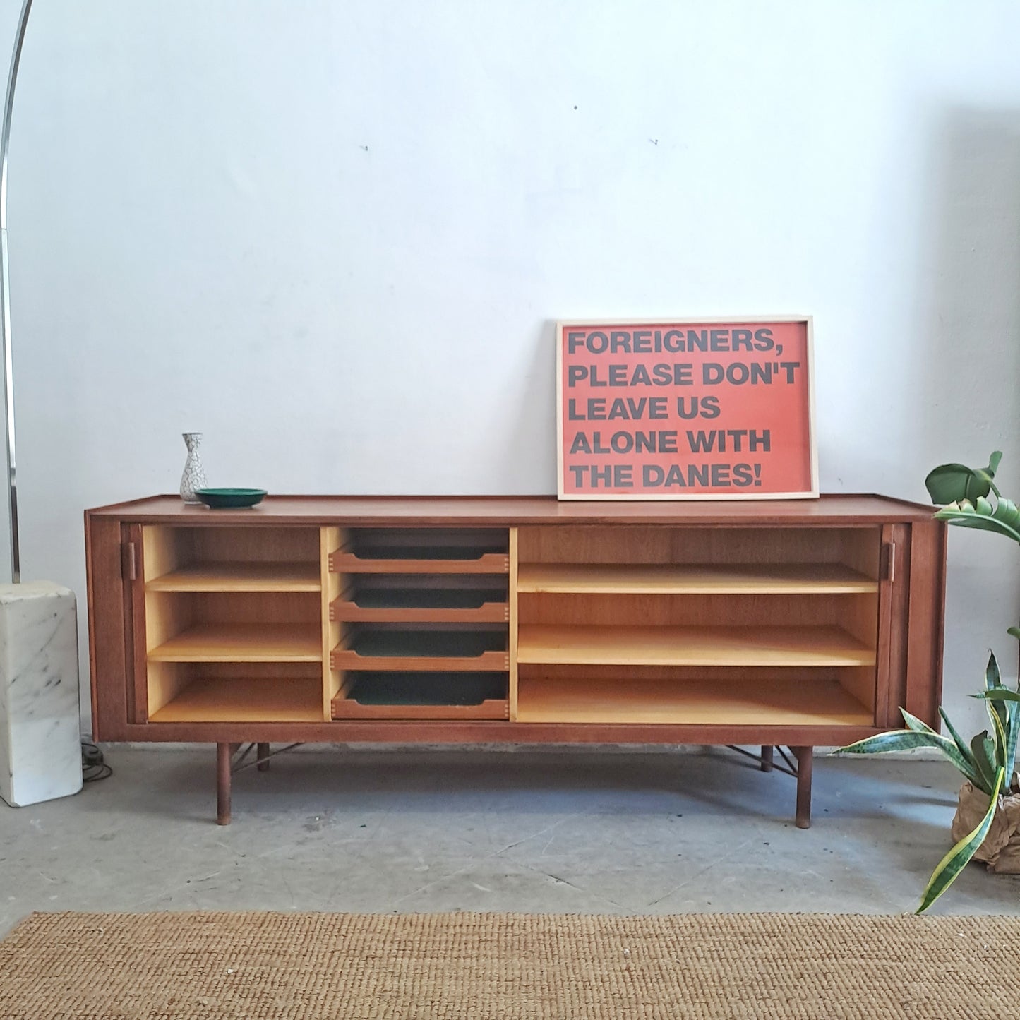 Sideboard Ib Kofod-Larsen design danese vintage originale [kofod] misure L.206 H.80 P.50