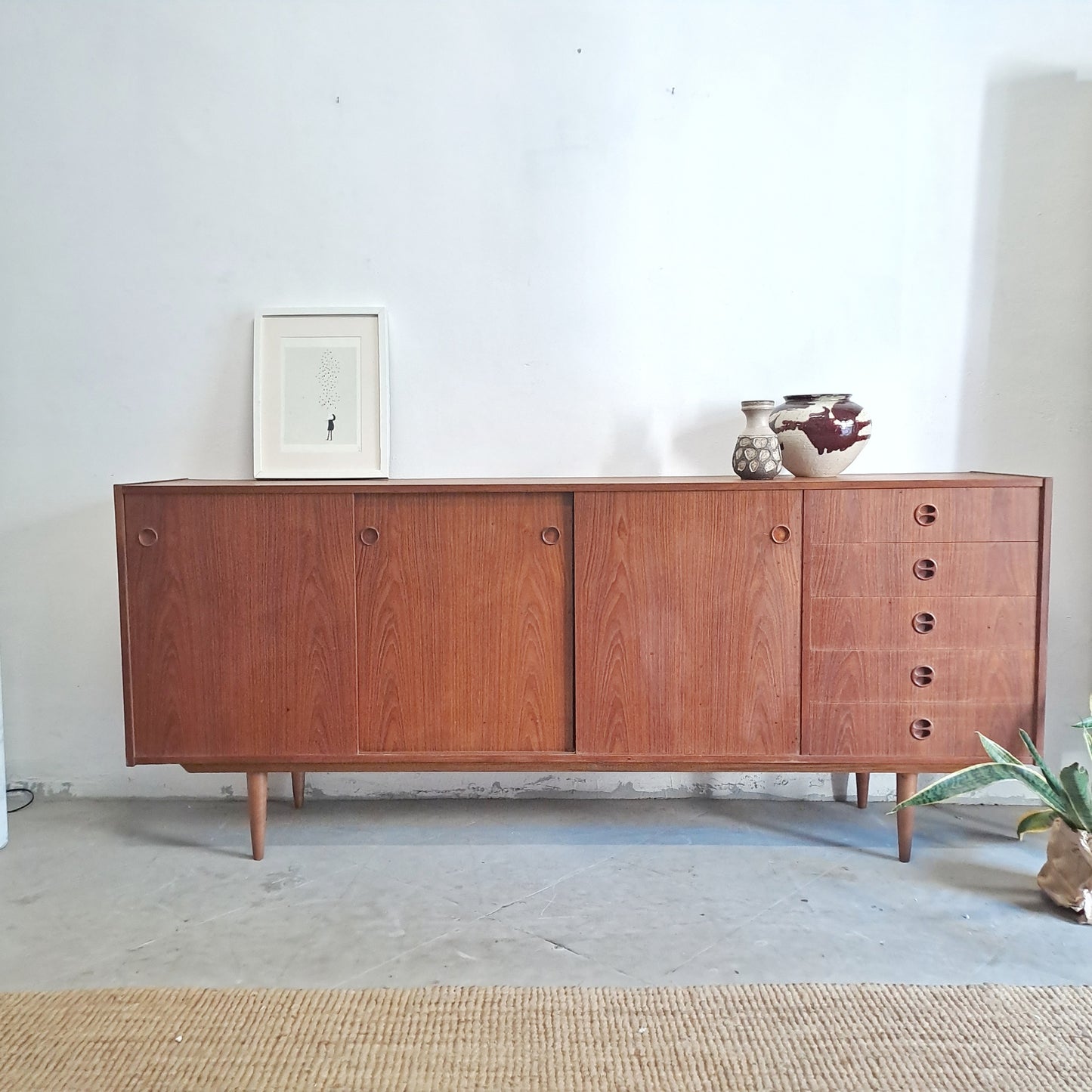 Sideboard vintage design danese originale anni 50 [68vc-1] misure L.200 H.82 P.42