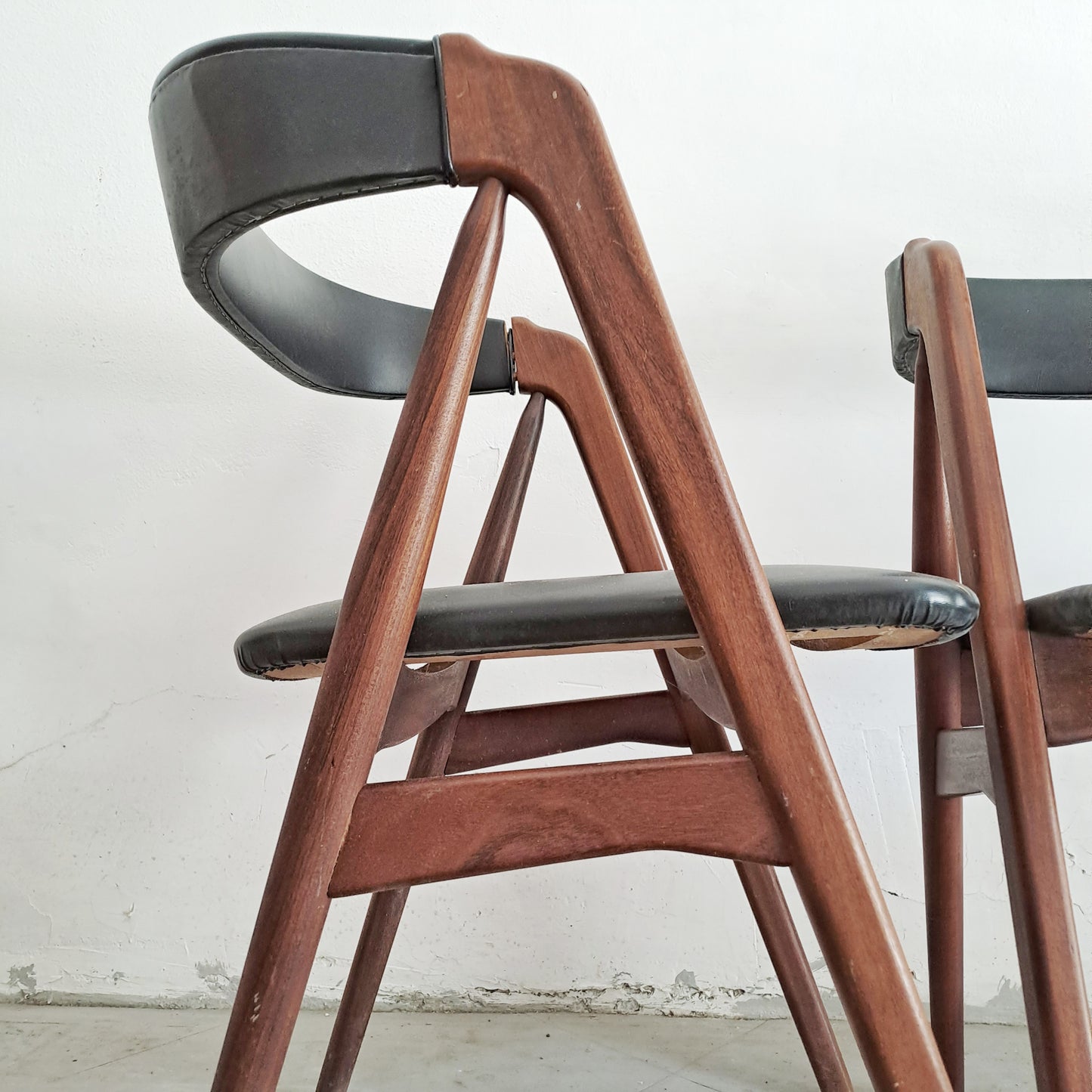 Sedie Th.Harlev mod.205 design danese originale vintage anni 60 [73st-4]