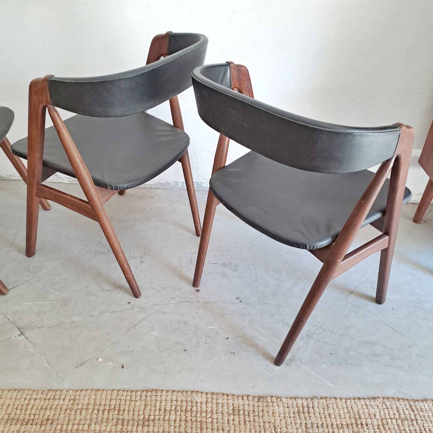 Sedie Th.Harlev mod.205 design danese originale vintage anni 60 [73st-4]