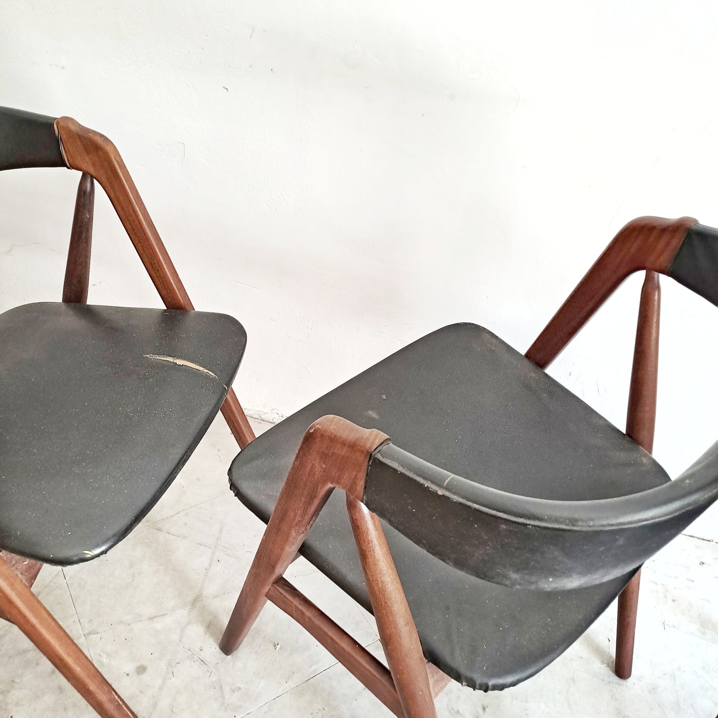 Sedie Th.Harlev mod.205 design danese originale vintage anni 60 [73st-4]
