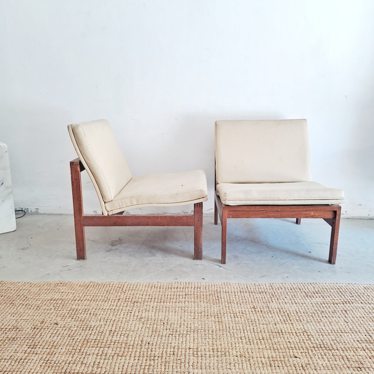 Poltrone "Moduline" Ole Gjerlov-Knudsen Torben Lind design danese originale vintage anni 50 [moduline]