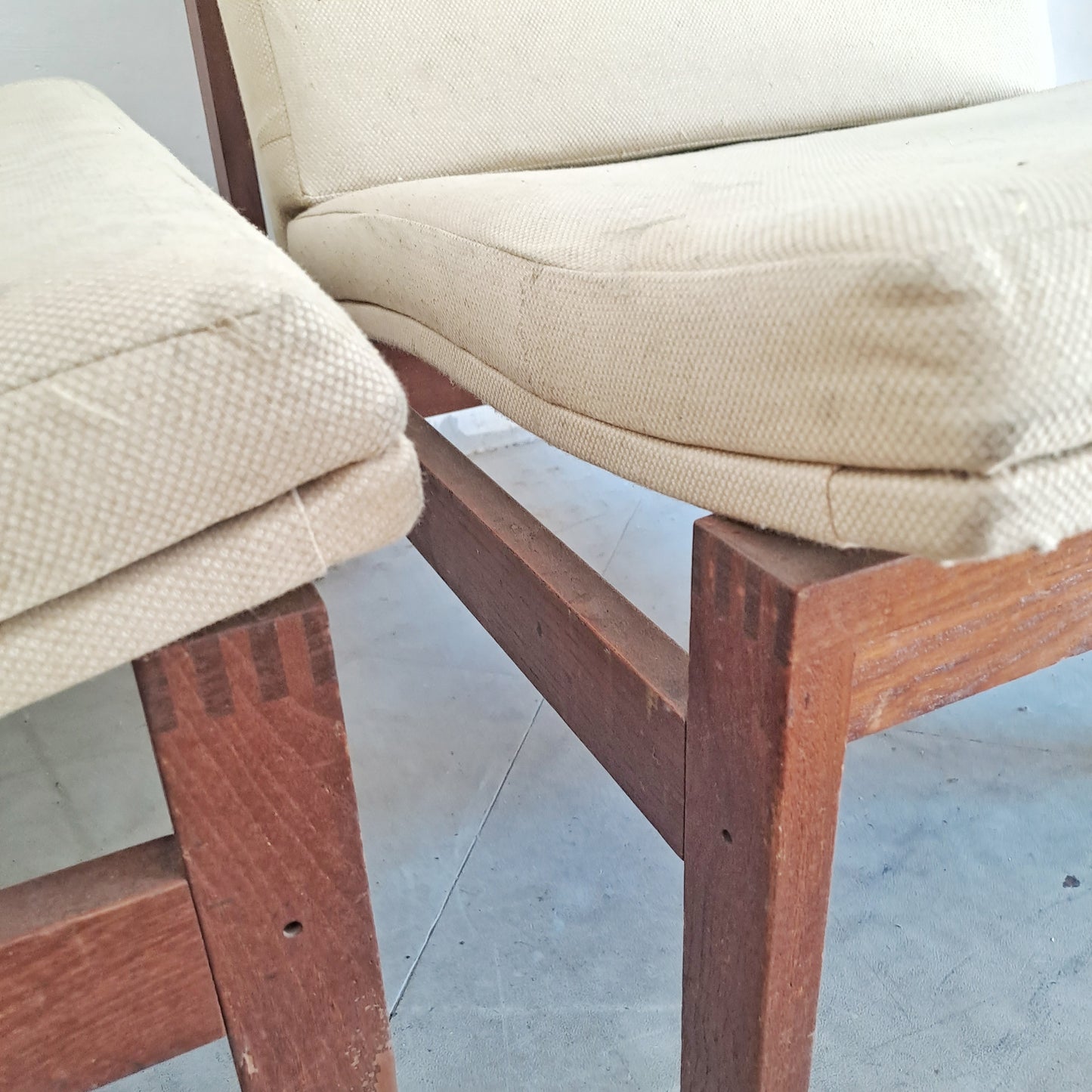 Poltrone "Moduline" Ole Gjerlov-Knudsen Torben Lind design danese originale vintage anni 50 [moduline]