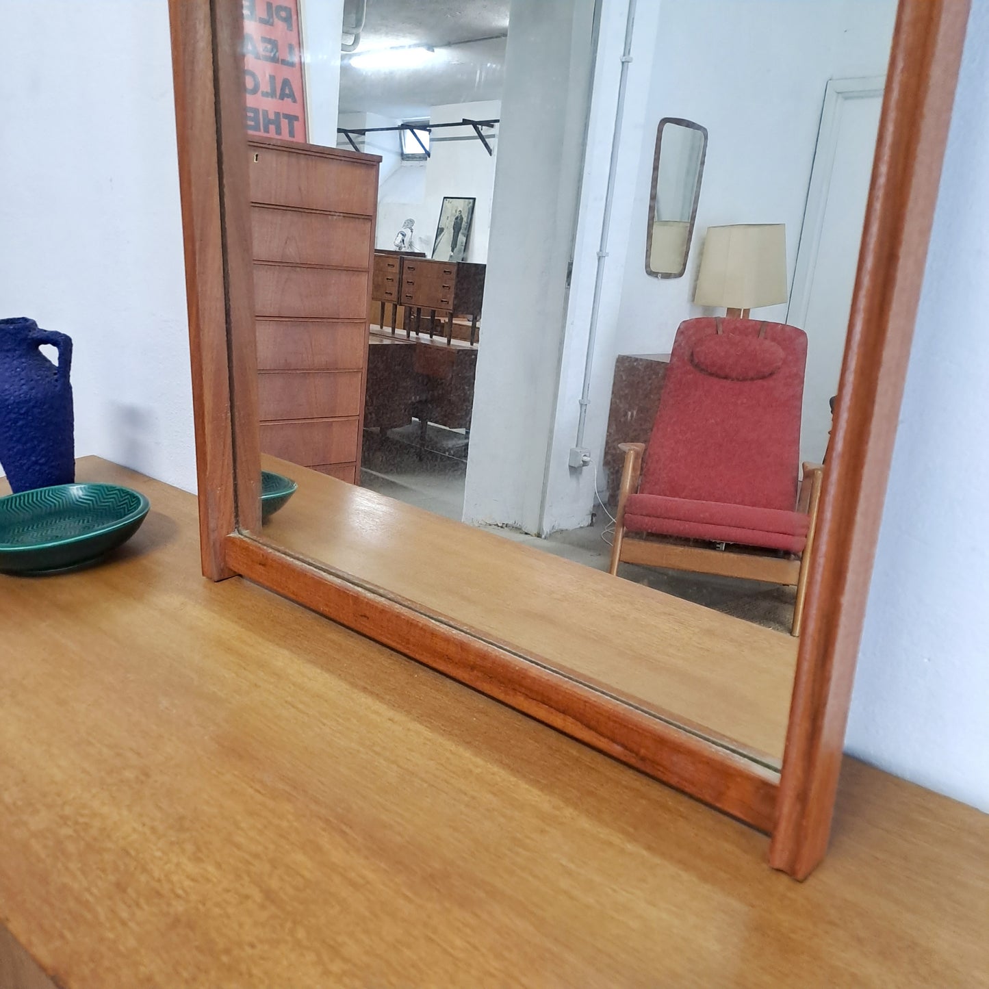 Specchio vintage design svedese originale anni 50 [68sw-5881]