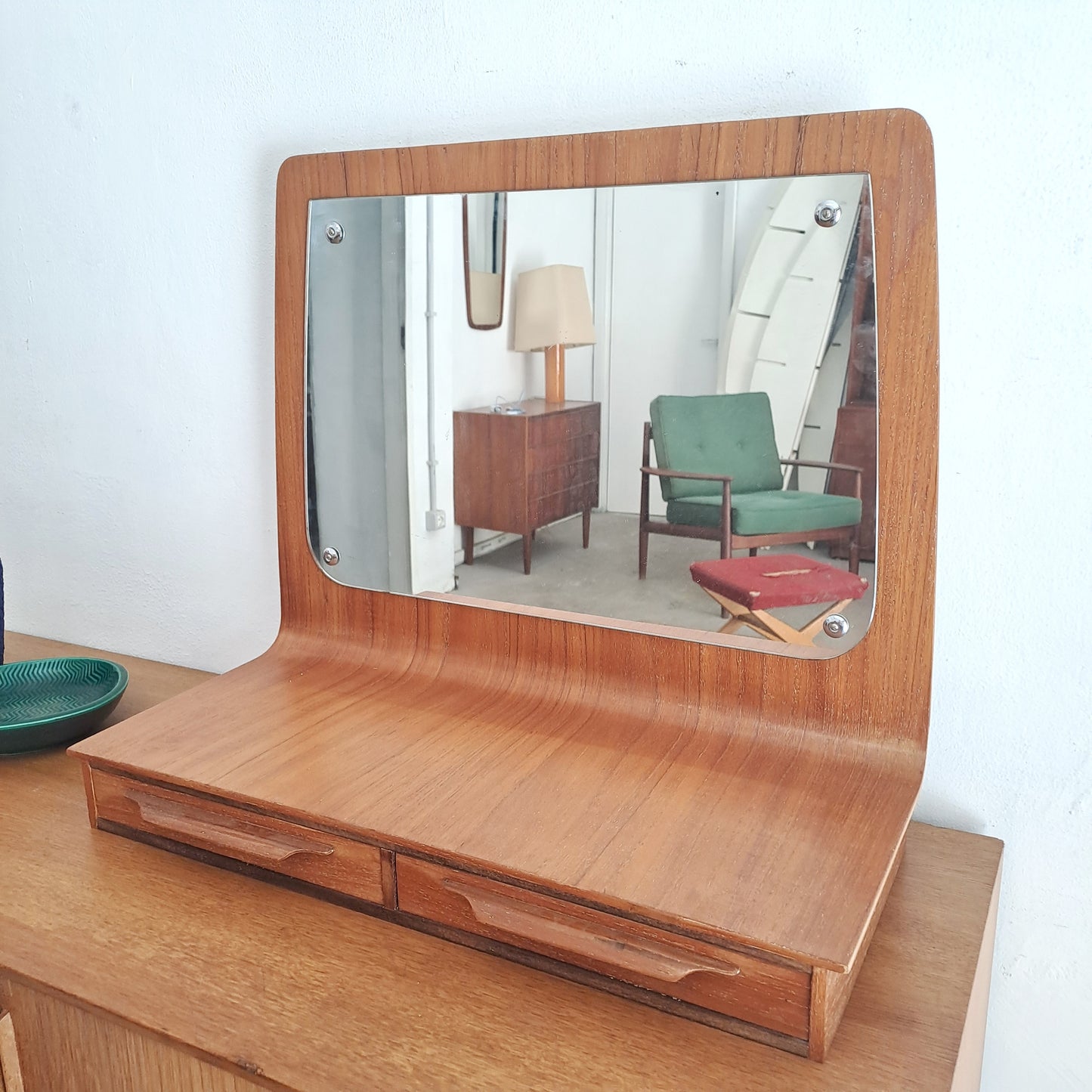 Specchio sospeso Johannes Andersen vintage design danese originale anni 50 [72rdx-andersen]