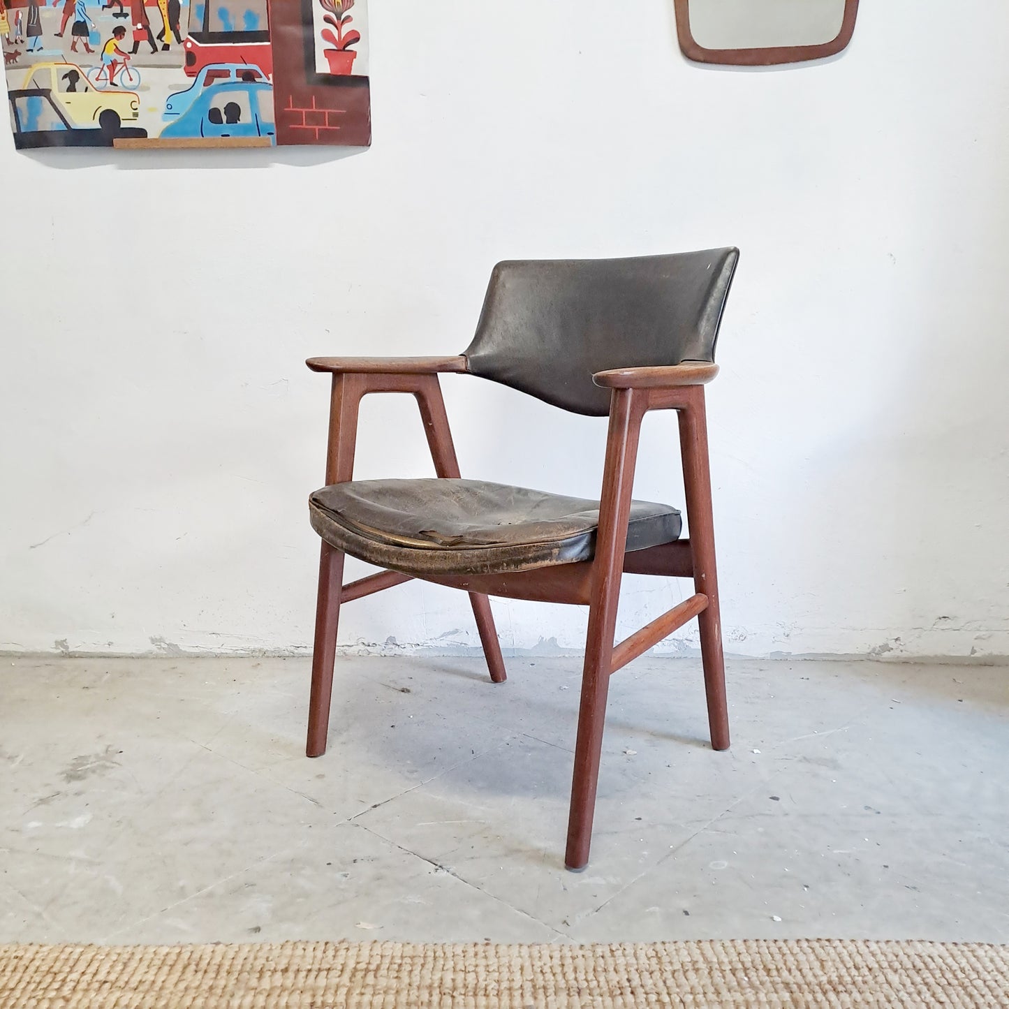 Sedia poltroncina Erik Kirkergaard vintage design danese anni 50 [79j41253]