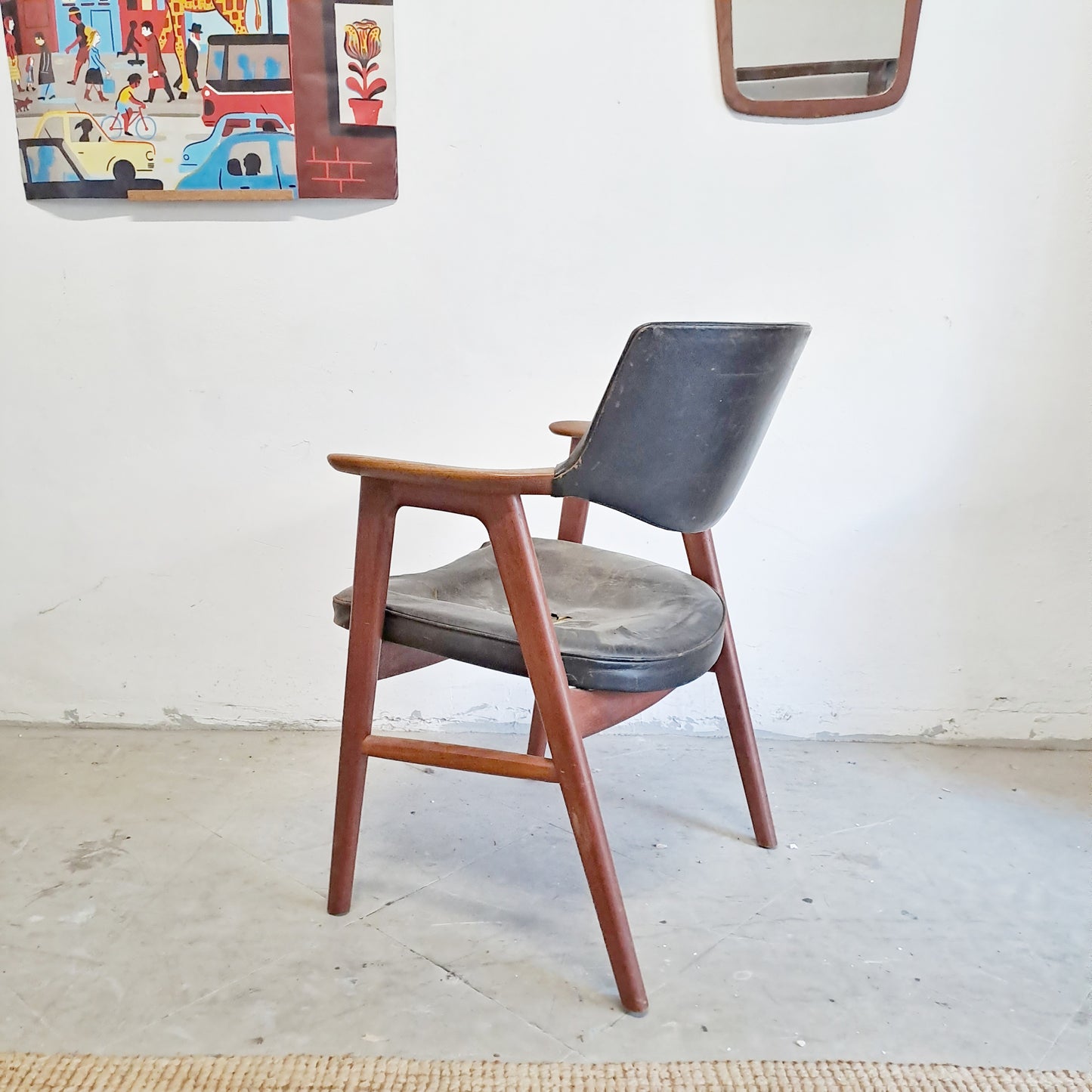 Sedia poltroncina Erik Kirkergaard vintage design danese anni 50 [79j41253]