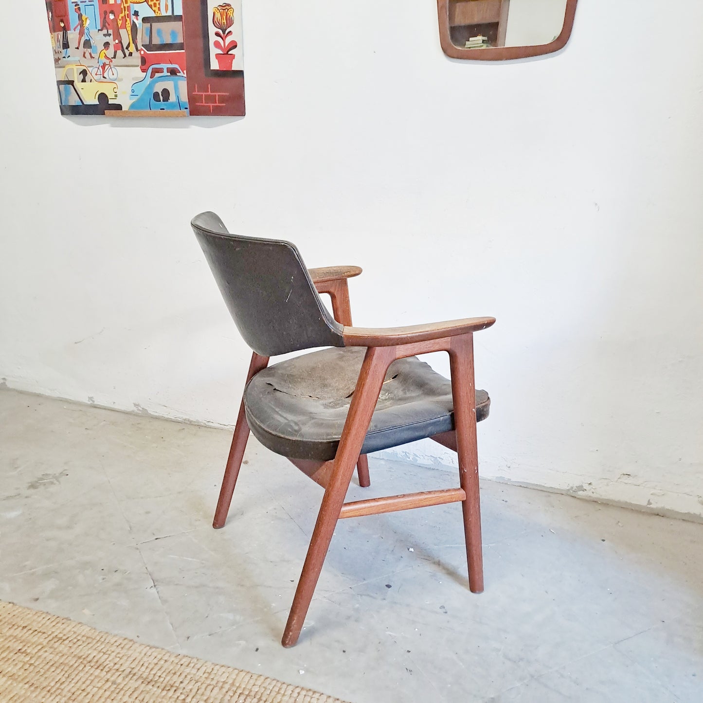 Sedia poltroncina Erik Kirkergaard vintage design danese anni 50 [79j41253]
