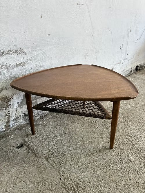 Tavolino Johannes Andersen design svedese vintage anni 50 [ck1945] misure L.87x87x87 H.48