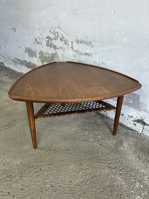 Tavolino Johannes Andersen design svedese vintage anni 50 [ck1945] misure L.87x87x87 H.48