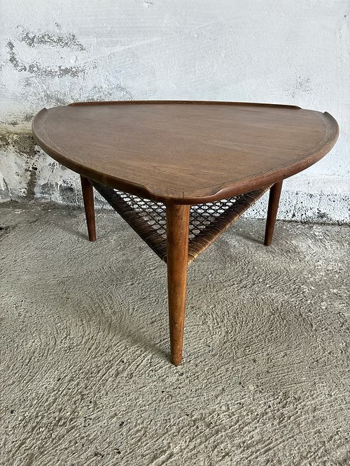 Tavolino Johannes Andersen design svedese vintage anni 50 [ck1945] misure L.87x87x87 H.48