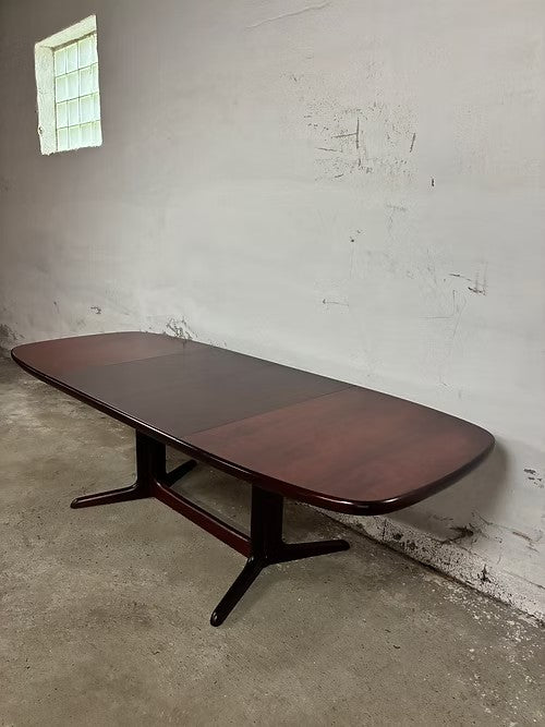 Tavolo Skovby Møbelfabrik ovale design danese vintage anni 50 [ck2093] misure L.148 P.100 +2x50