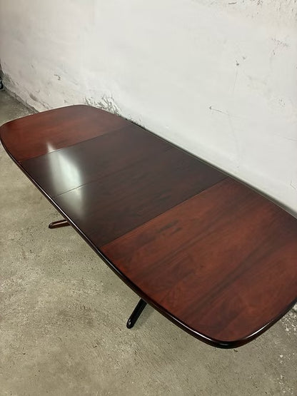 Tavolo Skovby Møbelfabrik ovale design danese vintage anni 50 [ck2093] misure L.148 P.100 +2x50
