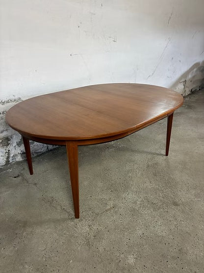 Tavolo Oman Jun rotondo design danese vintage anni 50 [ck2097] misure Ø120+3x50