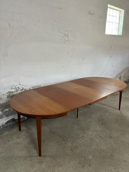 Tavolo Oman Jun rotondo design danese vintage anni 50 [ck2097] misure Ø120+3x50
