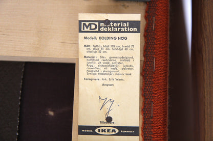 Poltrona "Kolding" Erik Wørtz design svedese vintage anni 60 [sw22181] misure L.72 H.102 P.85