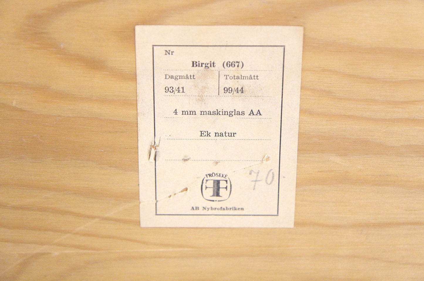 Specchio "Fröseke" vintage design svedese anni 60 [sw22187] misure L.44 H.99 P.2