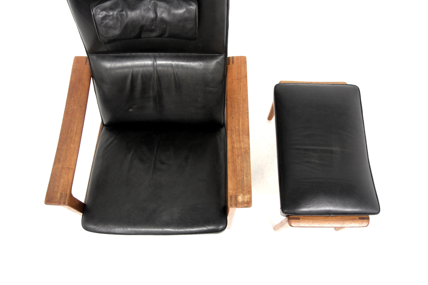 Poltrona e poggiapiedi Bröderna Anderssons design svedese vintage anni 60 [sw24951] misure L.74/68 H.100/41 P.80/40