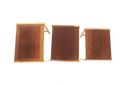 Tavolini tris design svedese vintage anni 60 [sw25048] misure L.48 H.49 P.36