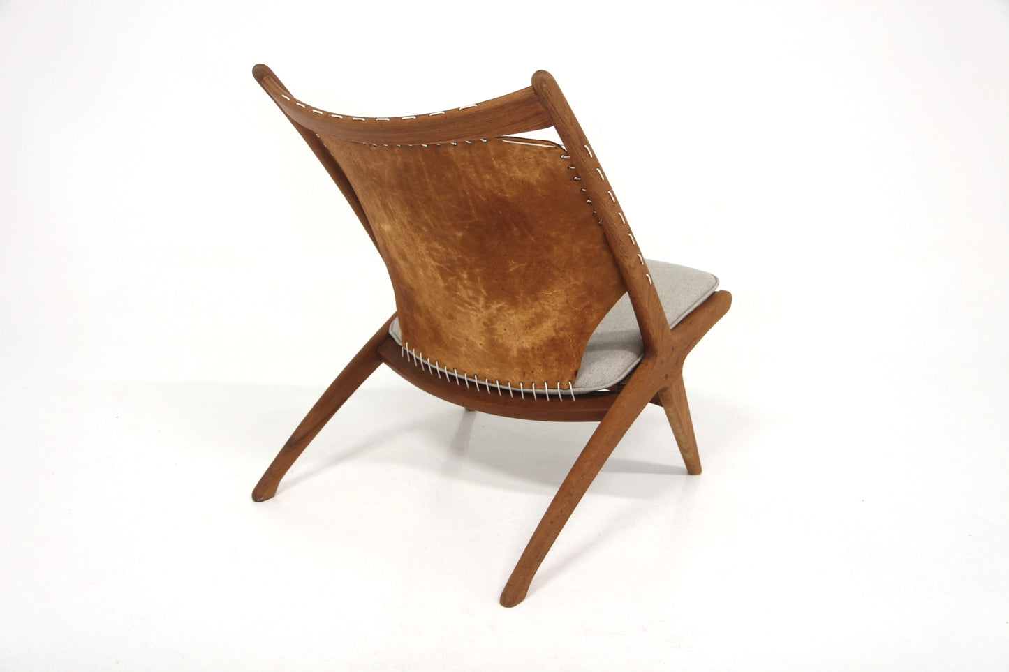 Poltroncina "Krysset / The Cross Chair" Fredrik Kayser design danese vintage anni 50 [sw25522] misure L.60 H.73 P.78