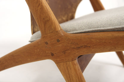 Poltrona "Krysset / The Cross Chair" Fredrik Kayser design danese vintage anni 50 [sw25522] misure L.60 H.73 P.78
