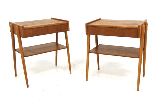 Comodini AB Carlström & Co Möbelfabrik design svedese vintage anni 60 [sw26182] misure L.45 H.52 P.32