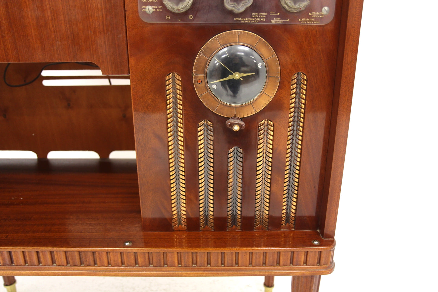 Grammofono Luxor Radio Aktiebolag design svedese vintage anni 50 [sw26237] misure L.91 H.109 P.43