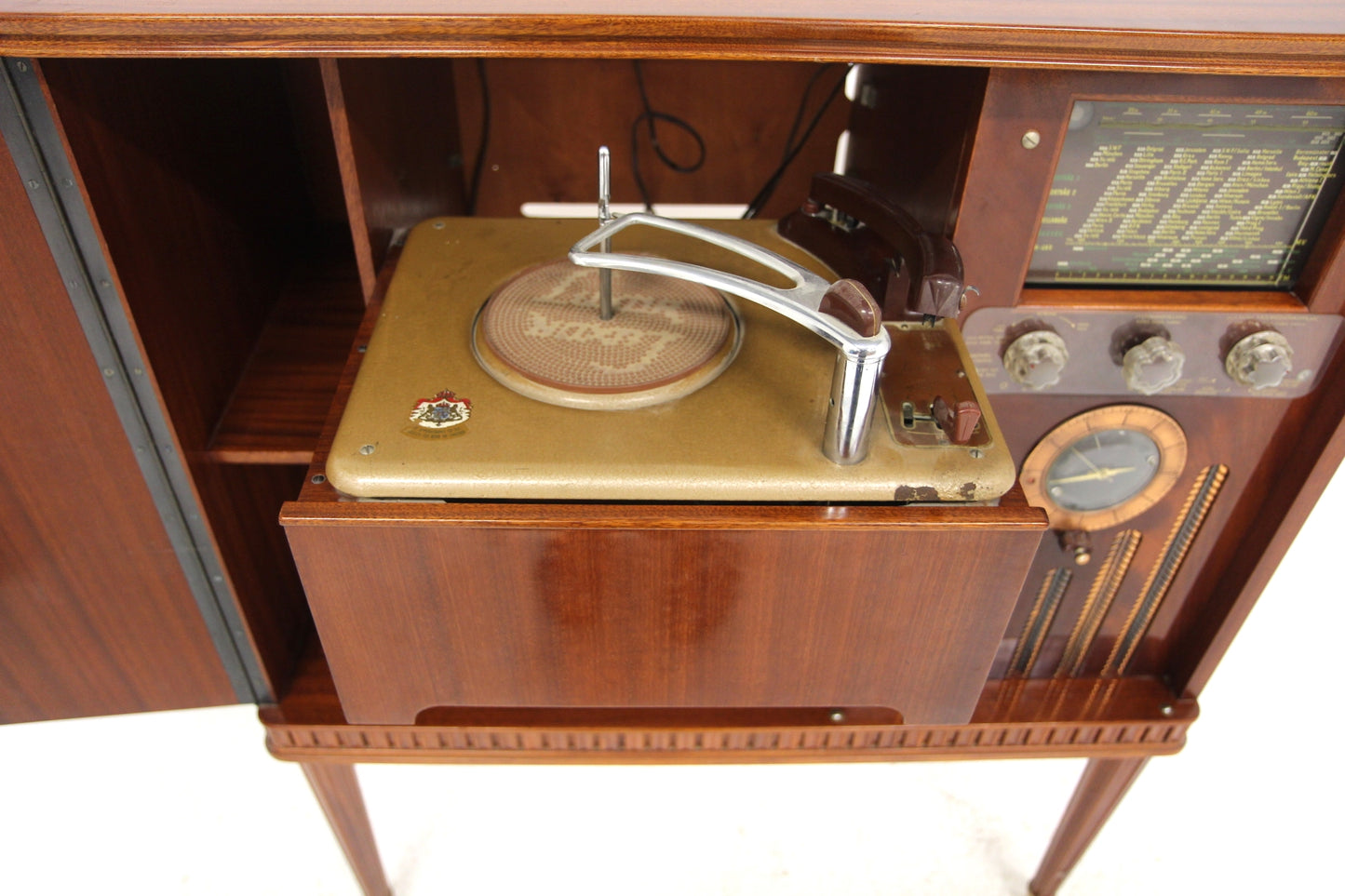 Grammofono Luxor Radio Aktiebolag design svedese vintage anni 50 [sw26237] misure L.91 H.109 P.43