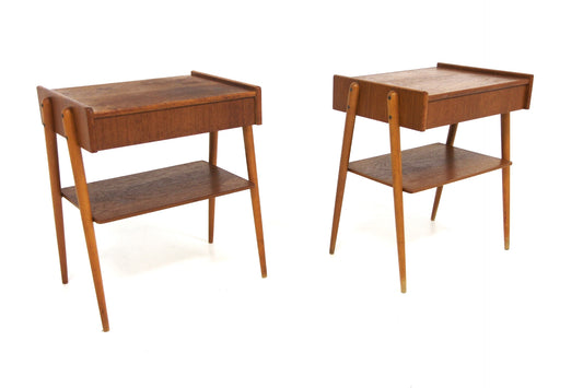 Comodini AB Carlström & Co Möbelfabrik design svedese vintage anni 60 [sw26288] misure L.46 H.52 P.32