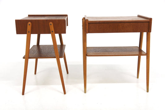 Comodini AB Carlström & Co Möbelfabrik design svedese vintage anni 60 [sw26288] misure L.46 H.52 P.32