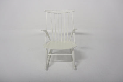 Sedia a dondolo "No 3" Illum Wikkelsø design danese vintage anni 60 [sw26703] misure L.58 H.92 P.75