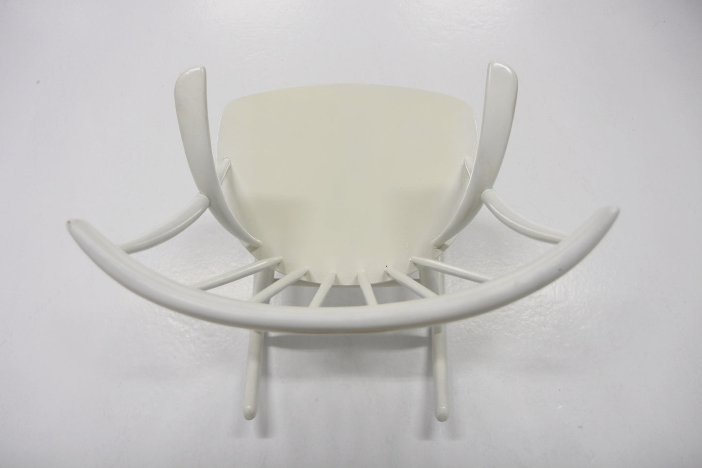 Sedia a dondolo "No 3" Illum Wikkelsø design danese vintage anni 60 [sw26703] misure L.58 H.92 P.75