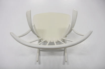Sedia a dondolo "No 3" Illum Wikkelsø design danese vintage anni 60 [sw26703] misure L.58 H.92 P.75