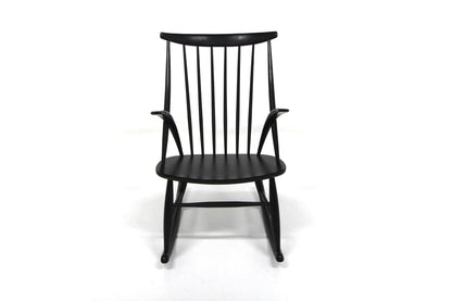 Sedia a dondolo "No 3" Illum Wikkelsø design danese vintage anni 60 [sw26704] misure L.58 H.92 P.75