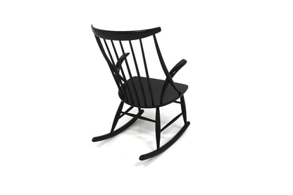 Sedia a dondolo "No 3" Illum Wikkelsø design danese vintage anni 60 [sw26704] misure L.58 H.92 P.75