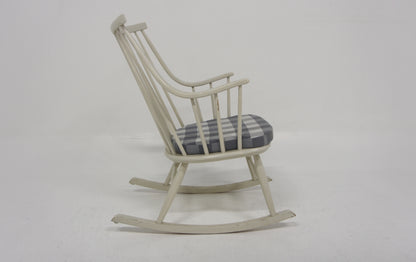 Sedia a dondolo "Bohem 604" Lena Larsson design danese vintage anni 60 [sw26775] misure L.57 H.94 P.80