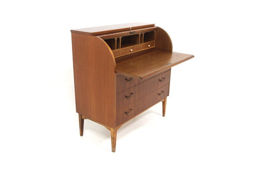 Scrittoio Bröderna Gustafssons Träindustri design svedese vintage anni 50 [sw26842] misure L.89 H.97 P.48
