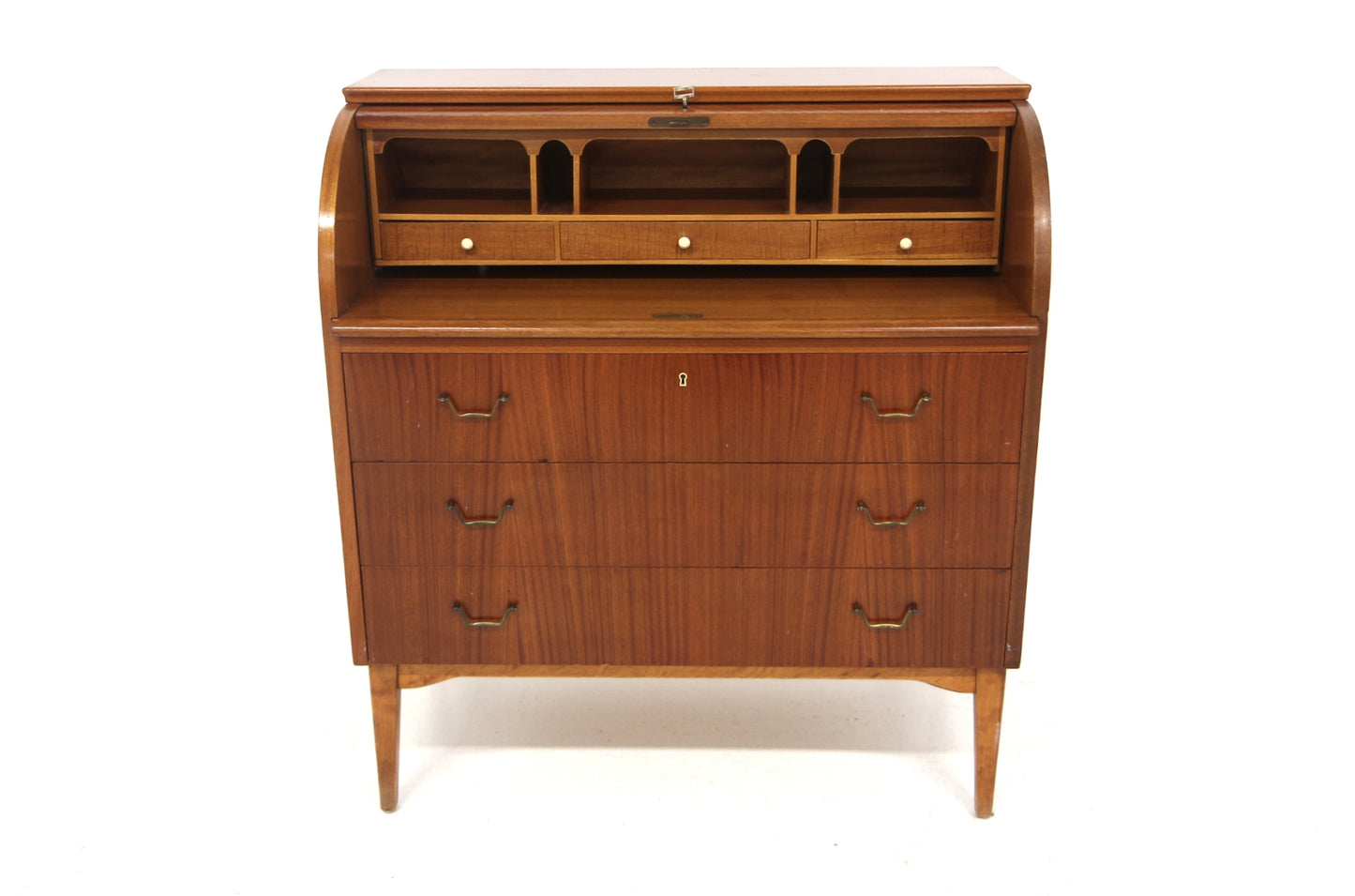 Scrittoio Bröderna Gustafssons Träindustri design svedese vintage anni 50 [sw26842] misure L.89 H.97 P.48