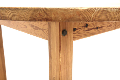 Tavolo tondo design svedese vintage anni 70 [sw26878] misure L.120+50 H.75
